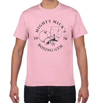 Poderoso Mick Gimnasio de Boxeo 1976 | Philadelphia Boxeador de Estilo Vintage Guantes de Camiseta de los hombres de algodón de alta calidad camiseta de gran tamaño de los hombres